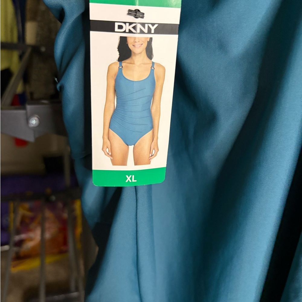DKNY Teal One-Piece Woman’s Swimwear - Picture 3 of 11